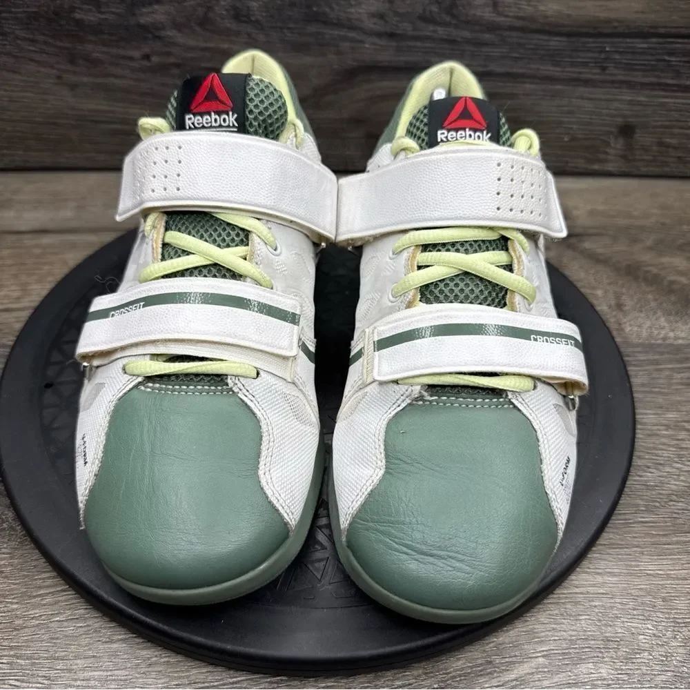 Womens Reebok Crossfit CF74 Shoes Green White Yellow US Size 8.5 - Picture 2 of 8